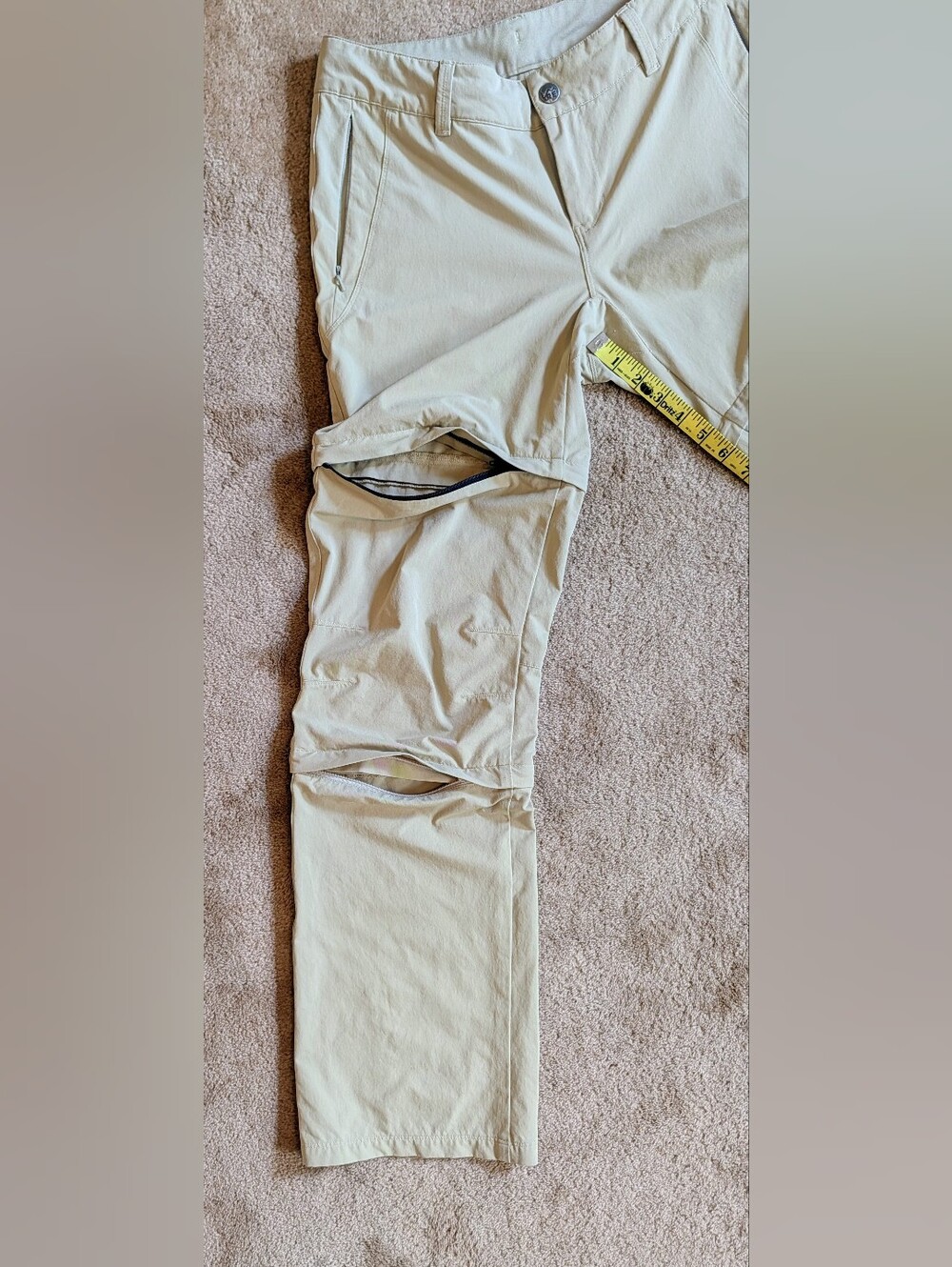 REI Convertible Three In One Hiking Outdoor Pants Khaki Articulated Knee 4 - Picture 11 of 12